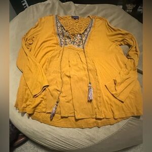 Flowy Autumn Yellow Top